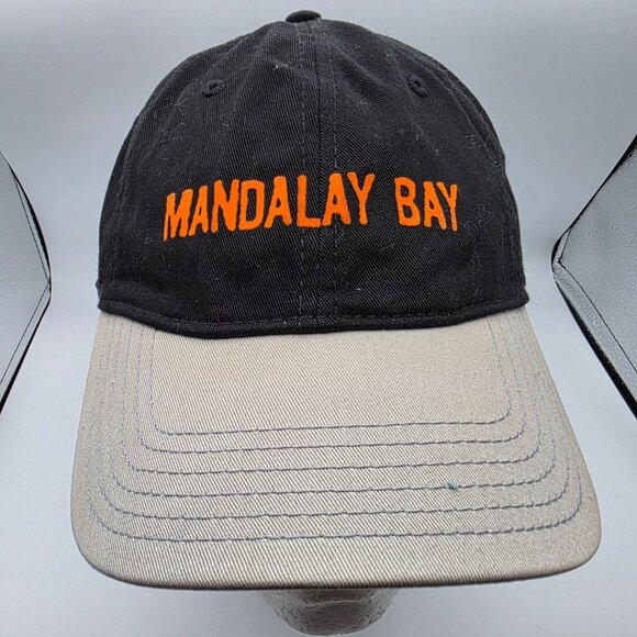 Mandalay Bay Las Vegas Adults Black Orange Hat Cap Casual Outdoors Adjustable - Picture 1 of 9